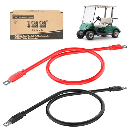10L0L Golf Cart Battery Cable Set for EZGO Club Car 39.9 & 41.3in