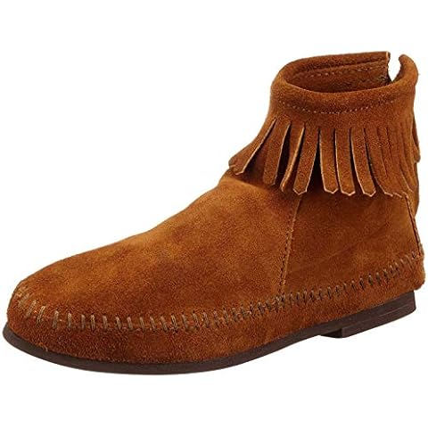 Minnetonka Back Zipper, Women Mocassins Boots, Brown (Dusty Brown), 7 UK (40 EU) Cover