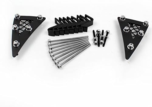 Front Bumper Rivet Stainless Steel Mesh Upper Grille Insert Compatible with 2005-2010 Toyota Tacoma Pickup