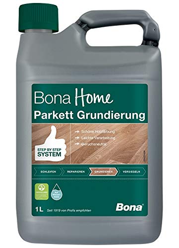 Bona Home Imprimación para parqué 1 L, imprimación para madera, barniz transparente, protección para madera, barniz para parquet, cuidado de parquet