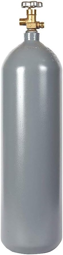 15 lb Steel CO2 Cylinder, Recertified, with New CGA320 Valve and Fresh Hydro Test