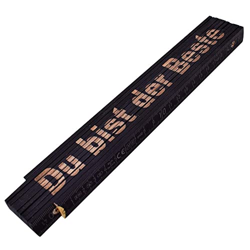 Zollstock Meterstab Du bist der Beste,Schwarz