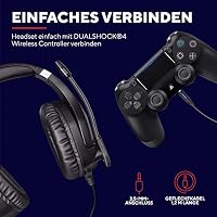 GXTrust Forze Gaming Headset Offiziell Lizenziert für PlayStation, Schwarz – Ansicht 4