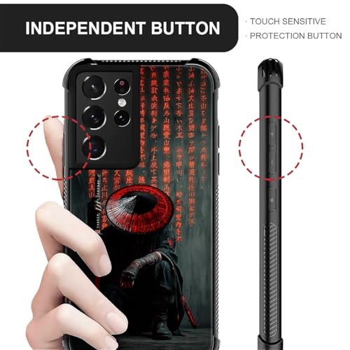 Compatible with Samsung Galaxy S21 Ultra Case,Samurai Galaxy S21 Ultra Case for Boys Man,Soft TPU Bumper Desgin Anti-Scratch Shockproof 6.8-inch by ANLUN STORE - Image 3