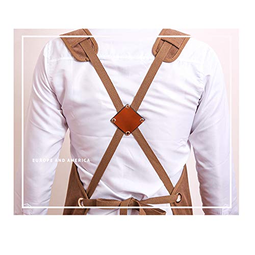 Kani Woodworking Shop Apron, Canvas Work Apron With Pockets For Men Women, Adjustable Cross Back Strap Tool Apron For Woodworker Blacksmiths Gardeners Mechanics Bbq (Grey) #TOP3