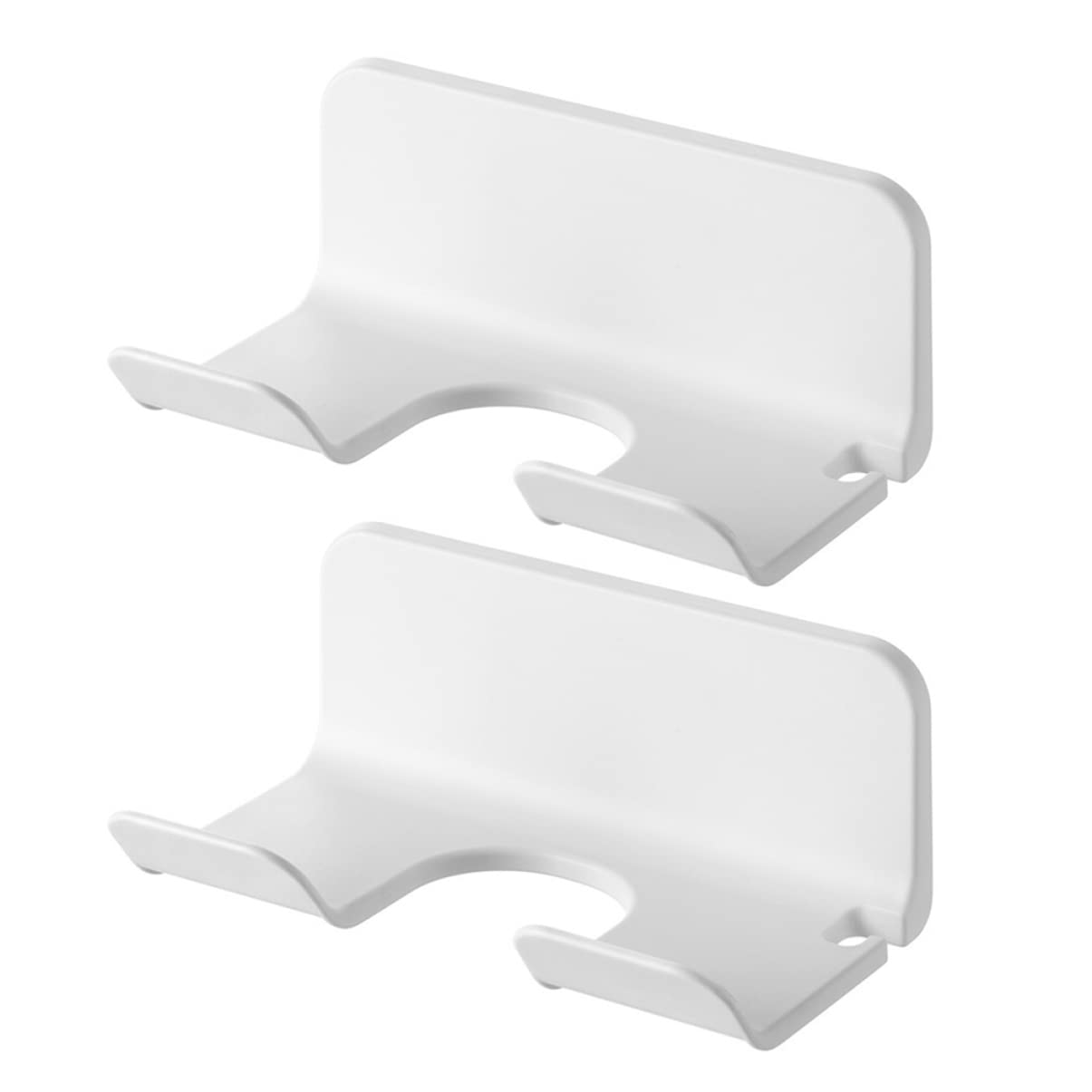 BDAYEK Hair dryer holder Barber Tool Rack，Hairdressing Scissors Holder，2pcs Wall Mount Hair Dryer Rack Holder Adhesive Mounted