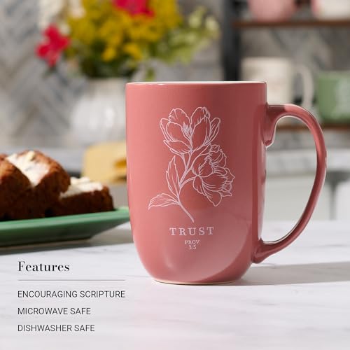 Image of Christian Art Gifts Large Ceramic Coffee Mug for Women: Proverbs 3:5