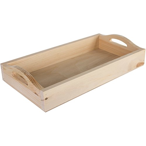 image for Walnut Hollow Unfinished Wood Serving Tray for Weddings, Home Decor an