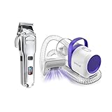 oneisall 3 in 1 Hundeschermaschine dickes/dichtes Fell+Hundestaubsauger mit Bürste, Super Saugkraft mit 12000Pa