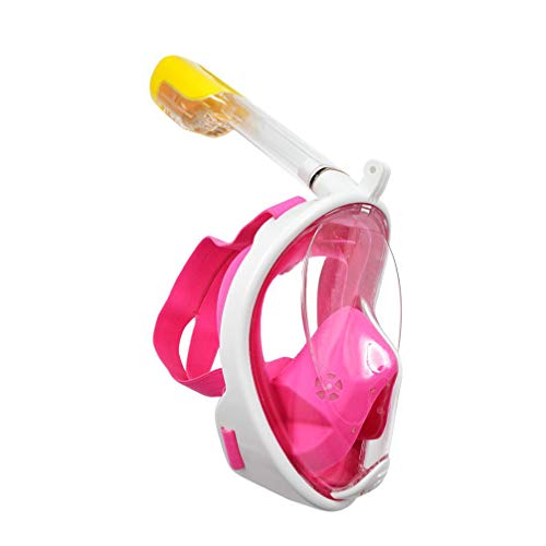 Máscara de mergulho com snorkel Full Face BESPORTBLE, máscara de mergulho panorâmica de 180° com sup