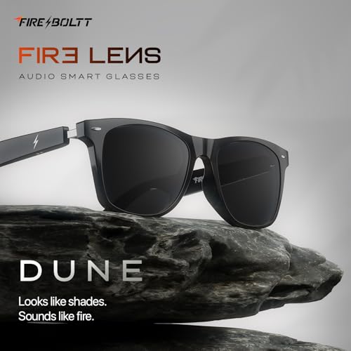 Image of Fire-Boltt Fire-Lens Dune Smart Glasses, Bluetooth Calling & Open-Ear Bluetooth Sunglasses with HD Sound & Smart Audio Touch Controls Voice Assistant (Siri /Alexa /Google), Fast Charging for Men & Women