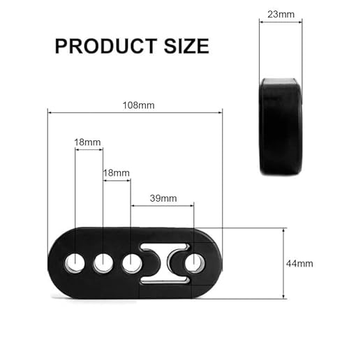 Colgadores de Tubos de Escape, 2 Piezas Escape Coche Soporte, Soporte De Escape De Goma, Suspensión de escape, Escape Suspensión, Soporte de Escape de Coche de Goma para la Mayoría de los Coches - imagen 2