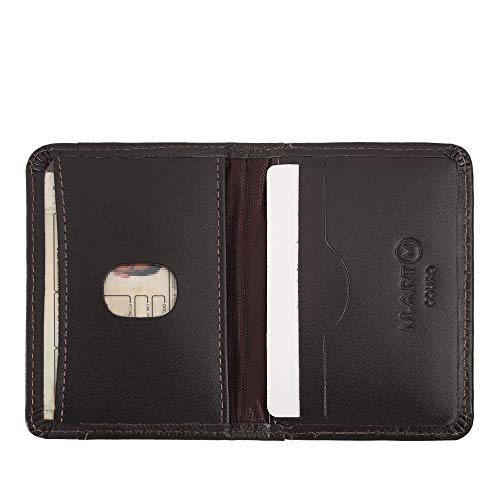 Carteira Masculina Mini Couro Legítimo M.ART Porta Cnh Cartão 315 (Café)