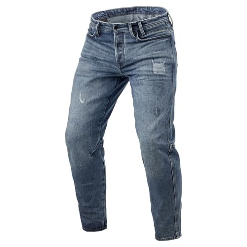 Jean de moto REV'IT! Rilan TF bleu taille 34/34 avec protections hanches et genoux