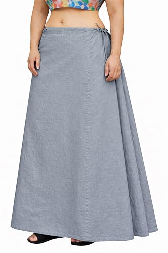 Image of CITIX Pure Cotton Petticoat for Woman Saree | Adujastable Drawstring Waist