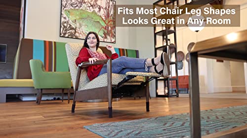 NancyProtectz The Original Furniture Sock (Large/Caramel) Patented with Rubberized Grips Inside. Chair Leg Hardwood Tile Floor Protector