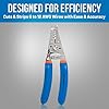 Jonard Tools WSS-612 Stainless Steel Curved Wire Stripper, 6-12 AWG, Stainless Steel 50 HRC, Ergonomic Handle, Screw Cutting & Wire Looping