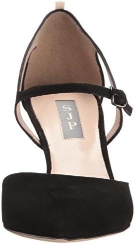 Sarah Jessica Parker SJP Women's Phoebe Pointed Toe D'Orsay Ankle Strap Dress Pump, Black, 37.5 EU/7 B US | Image 1