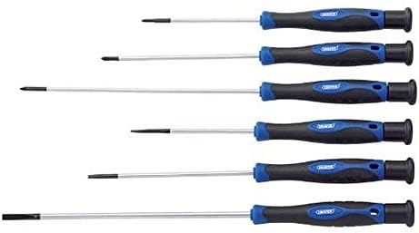 Draper PSS6XL Extra Long Precision Screwdriver Set , Blue