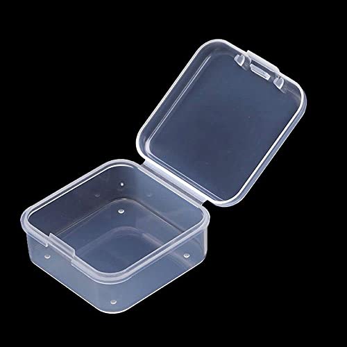 Image of 5 Pcs Plastic Jewelry Storage Containers, Mini Clear Square Box Empty Case with Lid for Earplugs, Jewelry, Hardware or Other Small Crafts Boxes and Organizers