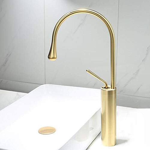 Rubinetto Bagno Lavabo Alto Ottone Caldo e Freddo