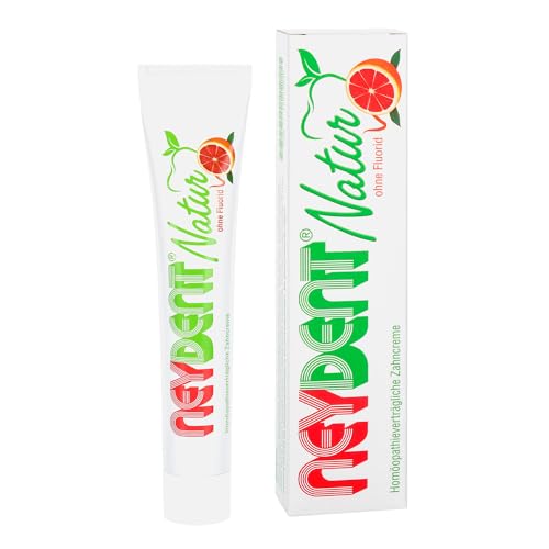 Neydent Natural Dentifricio - Ingredienti naturali, cura delicata e protezione per denti sani, gengive sane e alito fresco, senza fluoruro, compatibile con omeopatia, 50 ml