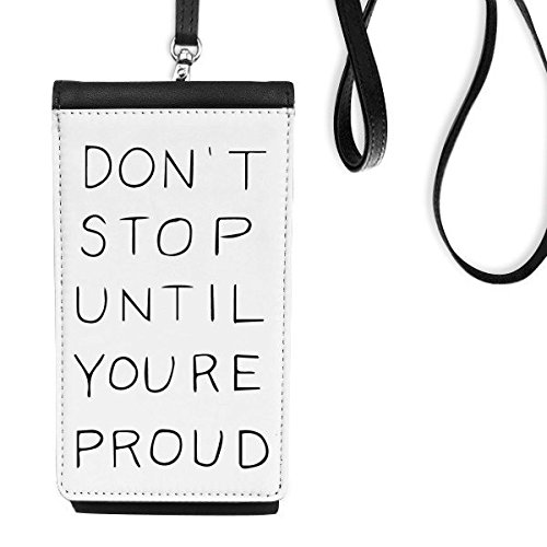 Faux smartphone en cuir hanging sac téléphone noir porte-monnaie DIYthinker