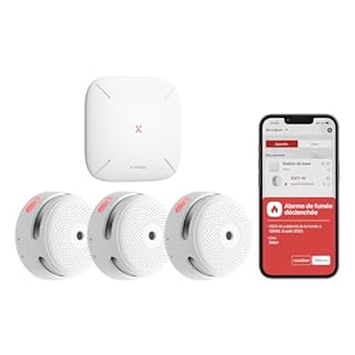 X-Sense Détecteur de Fumée Connecté, Kit de Sécurité pour la Maison avec SBS50 Station de Base, Conforme à la Norme EN14604, Compatible avec l'Appli X-Sense Home Security, FS31