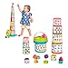 Produktbild Battat  Stapelbecher zum Sortieren mit Zahlen, Formen, Eimer Stapelturm Formensortierspiel und Stapeln für Kinder und Babys ab 18 Monaten (19 Teile), Blau