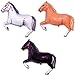 Horse Shaped 26" Foil Balloons (3 Pack, 1 of Each Colour)
