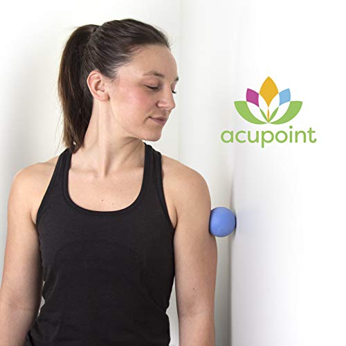Acupoint Physical Massage Therapy Lacrosse Ball Set Ideal For Yoga Deep Tissue Massage Trigger Point Therapy And Myofascial Release Physical Therapy Equipment Back Foot Plantar Fasciitis (Blue) #TOP5