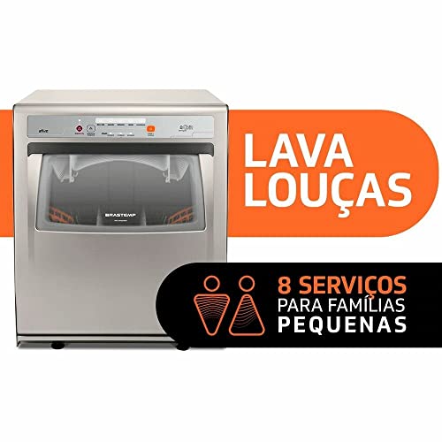 Lava-louças Brastemp Ative Prata 8 Serviços Blf08as 127v