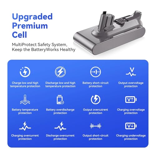 Batería de repuesto compatible con Dyson V6 Absolute Fluffy recargable 6800mAh 6