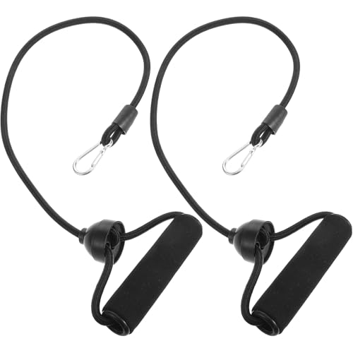 TOPBATHY Bandas de Resistencia Negras para Máquinas Paso a Paso 2 Piezas Elásticas y Ajustables para Entrenamiento de Fuerza y Tonificación Abdominal en Casa