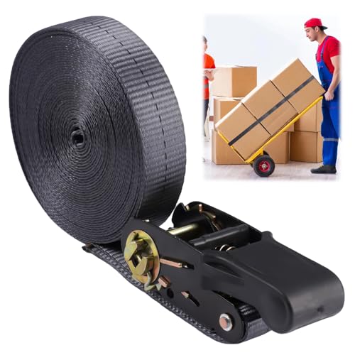 Spanngurte mit Ratsche 8m x 25 mm Verstellbare Zurrgurte Ratschengurt Belastbar bis 1000KG Ratschenspanngurt für Gepäckentfernung Ratschengurte Verzurrgurte Befestigungsgurt zum Sichern von Ladungen