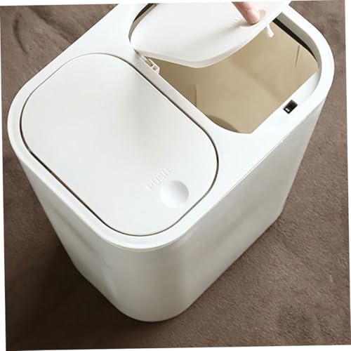 Caneca de basura rectangular con compartimentos duales miniatura 6