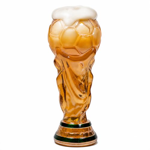 TTTWWW Verres à Bière, 500 ml Verre Biere, Chope à Bière de Football, Berre a Biere, Verre aBiere 50cl, Coupe du Monde, Version Revêtue de Couleur, pour Cocktails, Boissons