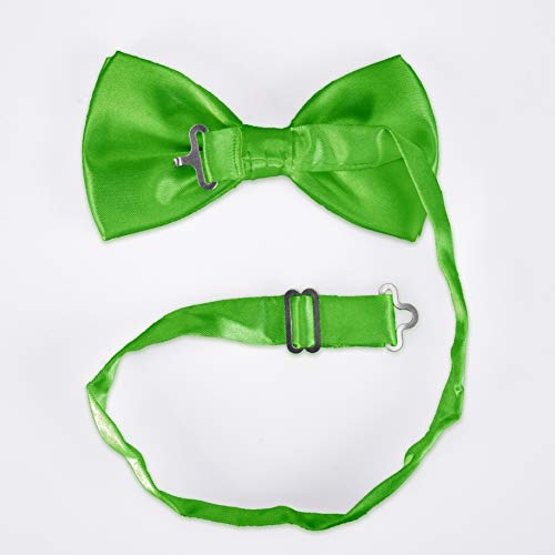 Avantmen Men's Bowties Formal Satin Solid - 12 Pack Bow Ties Pre-Tied Adjustable Ties For Men Many Colors Option In Bulk #TOP3