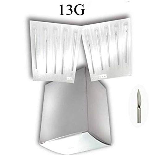 New Star Tattoo 100Pcs 13G Sterile Steel Body Piercing Needles Supply #TOP2