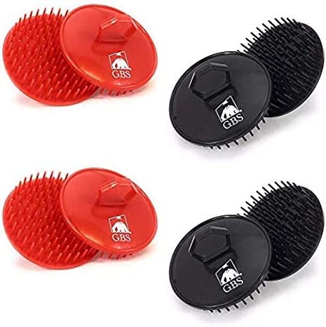 G.b.s Hair Brush Massager Shampoo Hair Scalp Soft Dandruff Cleaning Shower Massager 4 Pack For Men Women Kids The Best Invigorating Head Scrubber! Christmas Day Gift Birthday Gift Father's Day #TOP12