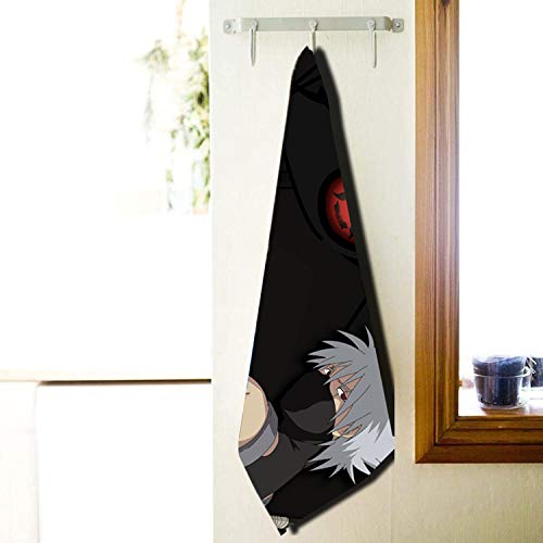 Japanese Anime Fashion Towels, Quick-Drying Super Absorbent Soft Hand Towel Microfiber Towel 32×16 (40Cm×80Cm) Inch (K-Kakashi-2) #TOP2