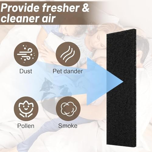 PerGar 5Pcs Ceiling Fan Air Filters, Unscented Activated Coconut Shell Carbon Filter, Universal Ceiling Fan Blade Filters, Ceiling Fan Filters for Blades, Air Filters for Household - Thumbnail 7