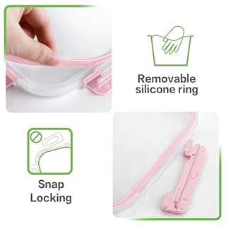 8 Pack 36oz Large Glass Meal Prep Containers with lids, Glass Food Storage Containers with Leak Proof Snap Lock Lids , Airtight Bento lunch Boxes, Kitchen Storage, Oven and Dishwasher Safe-Pink