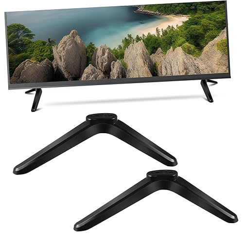 TOYANDONA 2 Pcs TV Mount Stand Legs with Screws Tabletop TV Holder Stand Brackets for Element and Insignia TVs Stand Base Replacement Universal Fit