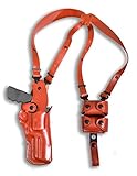 Premium Leather Vertical Shoulder Holster System with Double Speed Loader, for Smith Wesson Model...