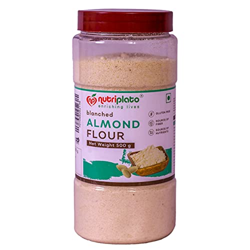 Image of Nutriplato-enriching lives Blanched Almond Flour Jar, 500 g