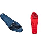 VAUDE Schlafsäcke Sioux 800 SYN, Baltic sea, one Size, 121263340010 & Damen Schlafsäcke Sioux 800 S SYN, Dark Indian red, 4 x 28 x 22 cm, 121276520010