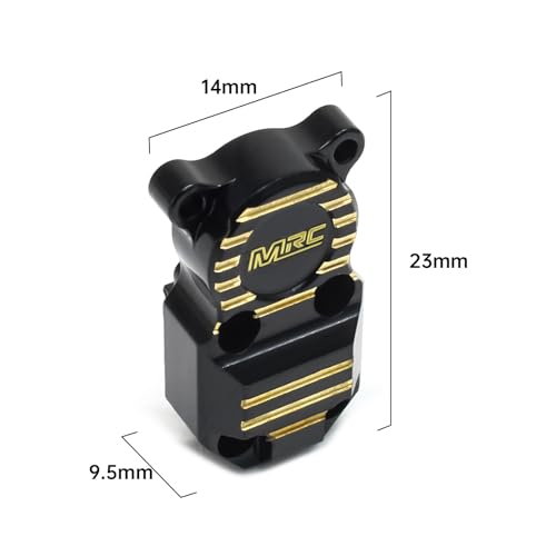 Couvercle de différentiel en laiton noir pour essieu SCX24 1/24