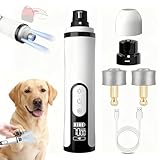 Silent Groom Pro Nail Grinder 2026 Upgraded with 2 LED Light & 3-Speed 2000mah Battery Professional Quiet Painless Paws Grooming & Smoothing for Small Medium Large Dogs and Cats (1+2*Replacement Head)