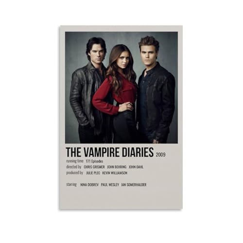 BJHIHSX The Vampire Diaries Art mural minimaliste Impression d'image moderne Décoration de chambre familiale 20 x 30 cm